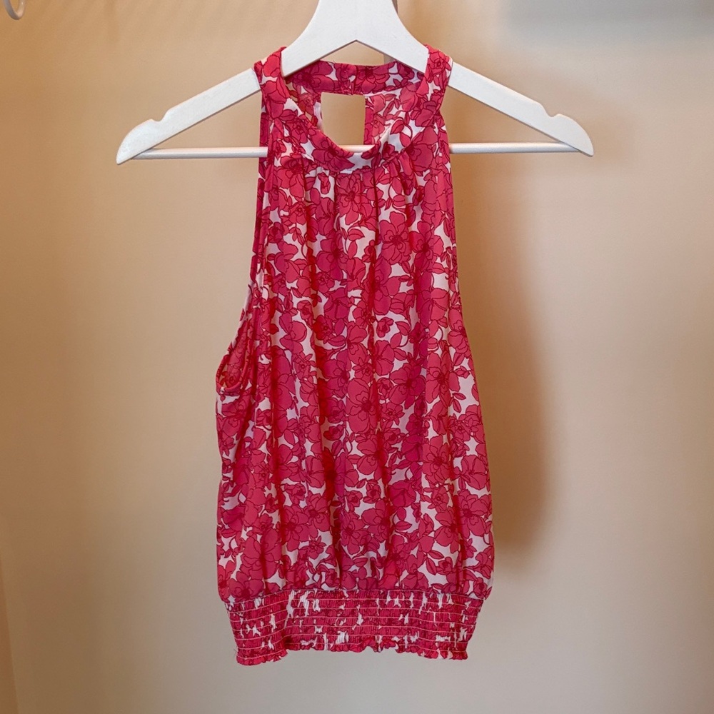 Floral Sleeveless Top - Pink